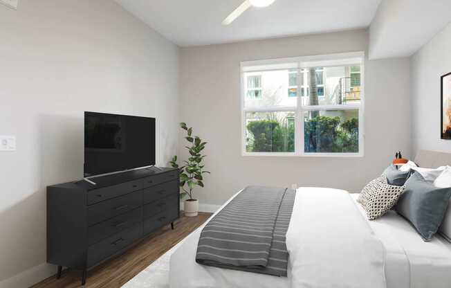 Bedroom with Hard Surface Flooring