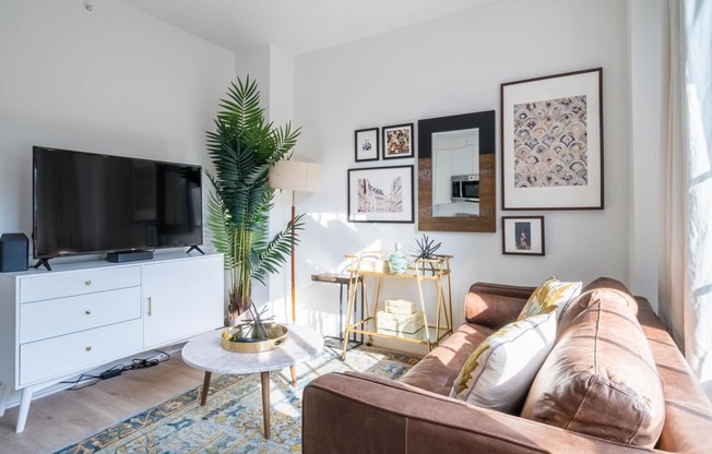 Living Area With TV at Madison House, Washington, DC