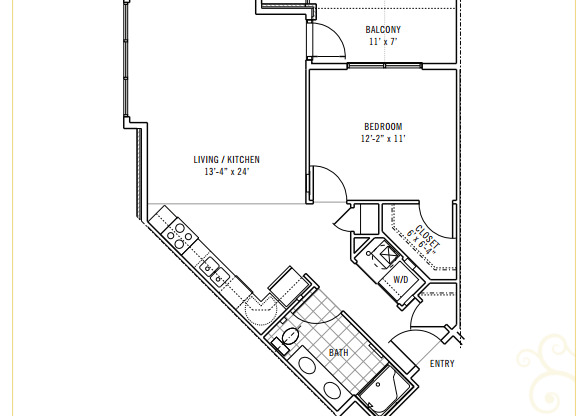 1 bed, 1 bath, 751 sqft, $1,729