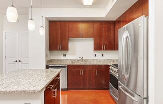 One-bedroom kitchen at Park Place at Petworth, Washington