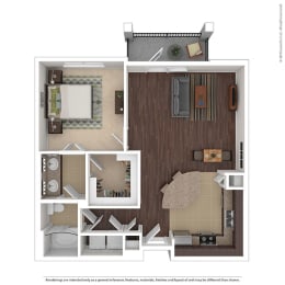 1 bed, 1 bath, 841 sqft, $1,276
