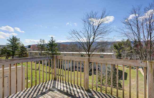 Apartments in Williamsport | Woodland Park | a balcont
