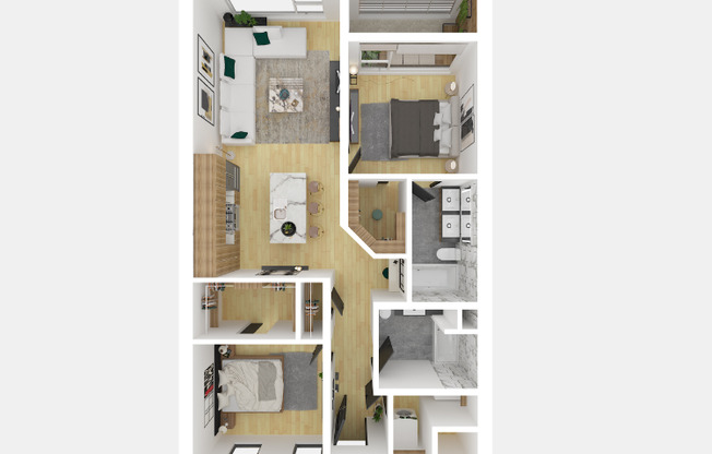 2 beds, 2 baths, 1,168 sqft, $3,580