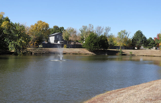 Stocking fishing pond at berkshire apartments and townhomes