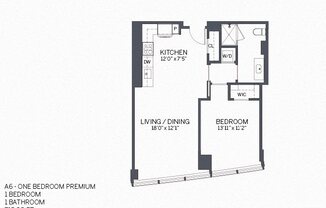 1 bed, 1 bath, 715 sqft, $3,544