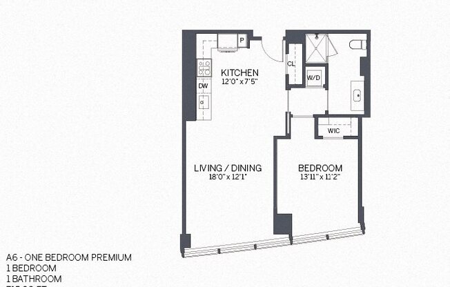 1 bed, 1 bath, 715 sqft, $3,544