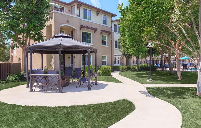 a large lawn in front of a building