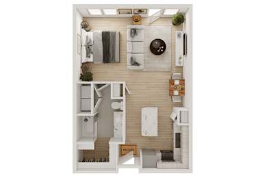 Studio, 1 bath, 705 sqft, $1,354