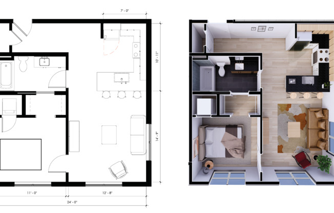 1 bed, 1 bath, 666 sqft, $1,755