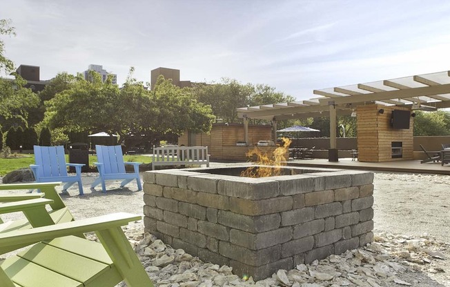 Cozy up to our rooftop fire pit