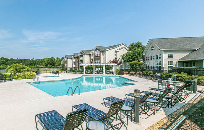 pool side at Village on the Lake Apartments, Spring Lake, North Carolina