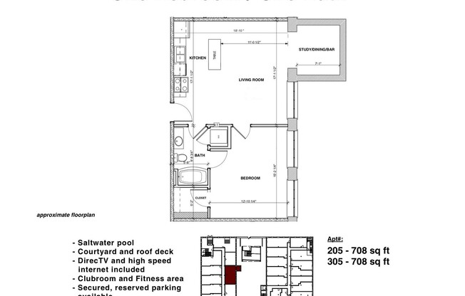 1 bed, 1 bath, 591 sqft, $1,425, Unit APT 205