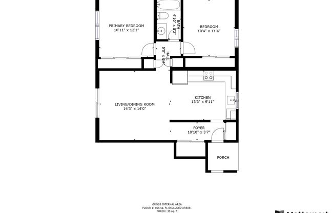2 beds, 1 bath, 826 sqft, $1,495, Unit 3112-B