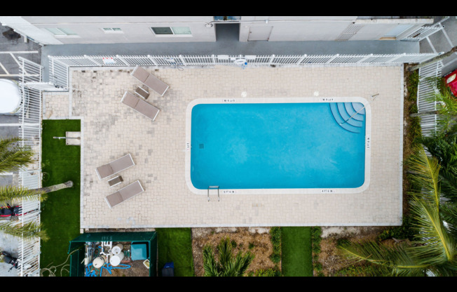 Pool Aerial View | Apartment Homes For Rent In Miami | Biscayne Shores