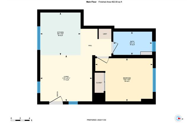 1 bed, 1 bath, 500 sqft, $2,100