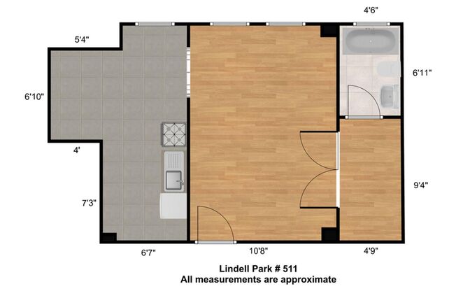 Studio, 1 bath, 400 sqft, $885, Unit 511