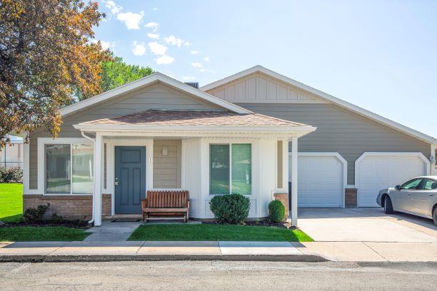 Exterior of leasing office at Devonshire Court Apartments & Townhomes, North Logan