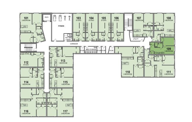 1 bed, 1 bath, 464 sqft, $1,895, Unit 209