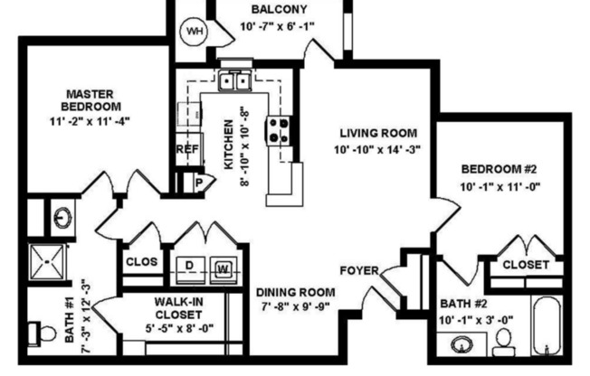 The Milan: Beds - 1: Baths - 1: SqFt Range - 767 to 767