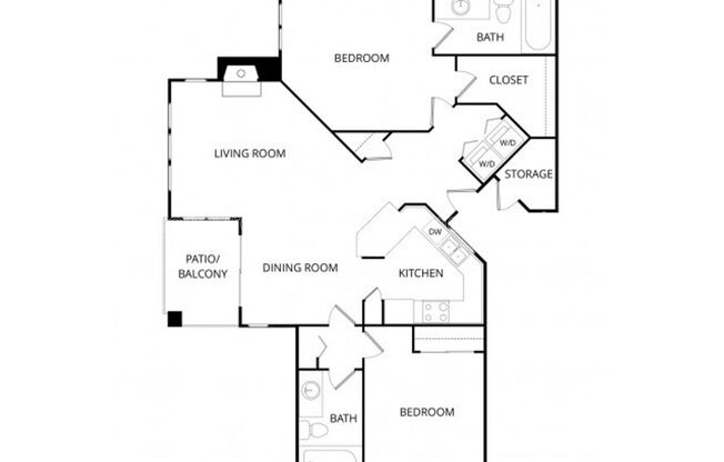 2 beds, 2 baths, 989 sqft, $1,395, Unit Unit 2089
