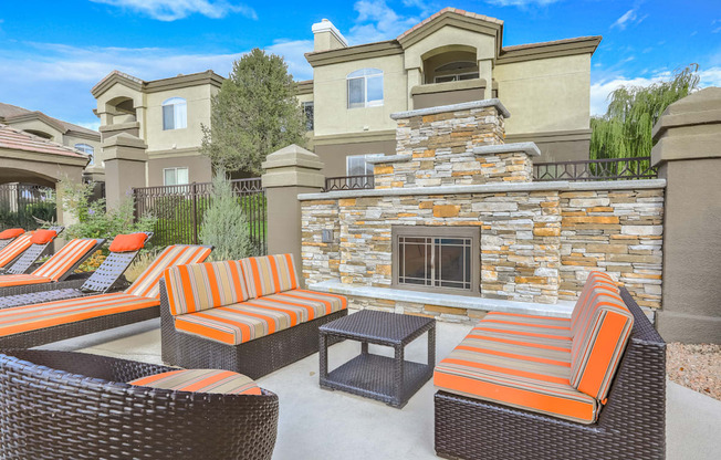 Outdoor lounge area at Arterra, New Mexico