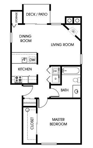 1 bed, 1 bath, 700 sqft, $1,609