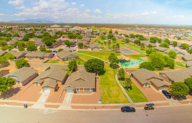 an aerial view at  The Village at Cottonwood Springs in El Paso, TX