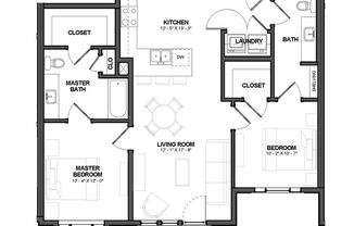 2 beds, 2 baths, 940 sqft, $2,350, Unit Heritage East - Unit 105