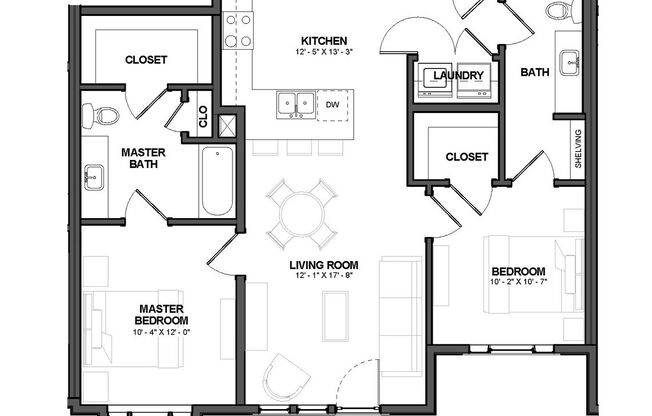 2 beds, 2 baths, 940 sqft, $2,350, Unit Heritage East - Unit 105