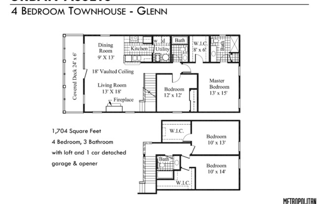 4 beds, 3 baths, 1,704 sqft, $2,850, Unit 1545GL