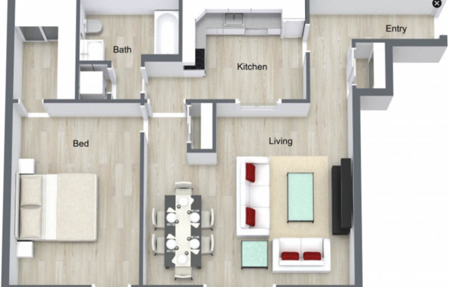 1 bed, 1 bath, 798 sqft, $1,682, Unit 946C