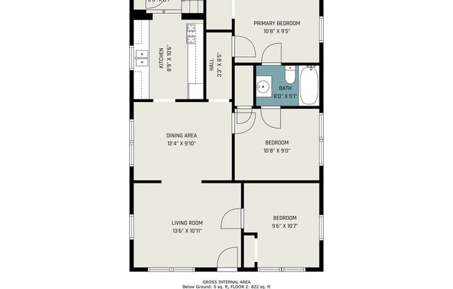 3 beds, 1 bath, $1,399