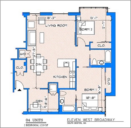 2 beds, 2 baths, 1,219 sqft, $3,857.15, Unit 404