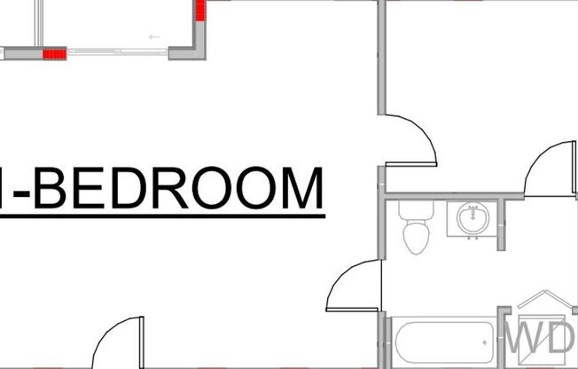 1 bed, 1 bath, 644 sqft, $1,495, Unit 101