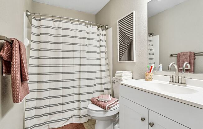 Modern bathroom with tub and shower at Reserve at Temple Terrace, Temple Terrace