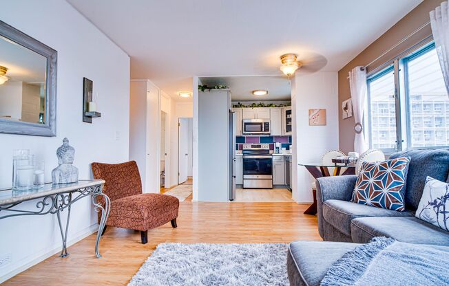 Fully-Furnished One Bedroom at Ala Wai Cove