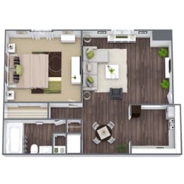 1 bed, 1 bath, 770 sqft, $2,262