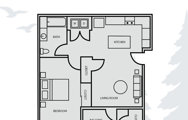 1 bed, 1 bath, 700 sqft, $1,795, Unit 08-104