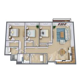 3 beds, 1.8 baths, 1,295 sqft, $2,305