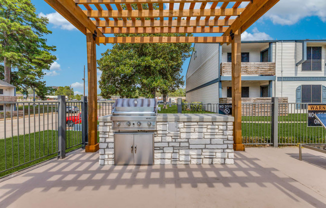 our apartments offer a clubhouse with a bbq