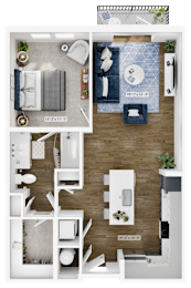 1 bed, 1 bath, 800 sqft, $1,459