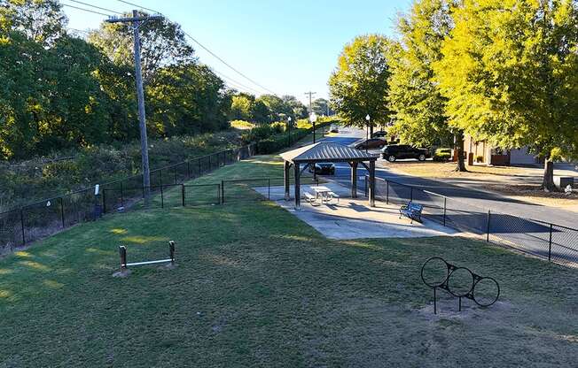 dog park at pet friendly apartments