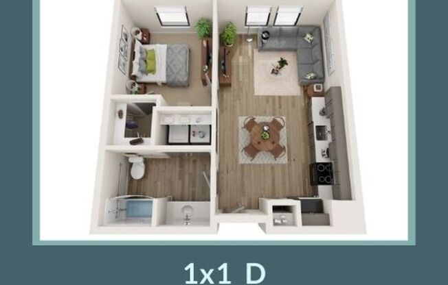 1 bed, 1 bath, 611 sqft, $1,455, Unit 307