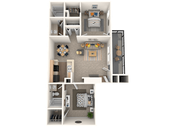 2 beds, 2 baths, 919 sqft, $1,518