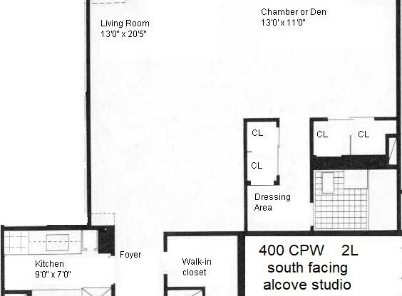 Studio, 1 bath, 649 sqft, $3,800, Unit 2L