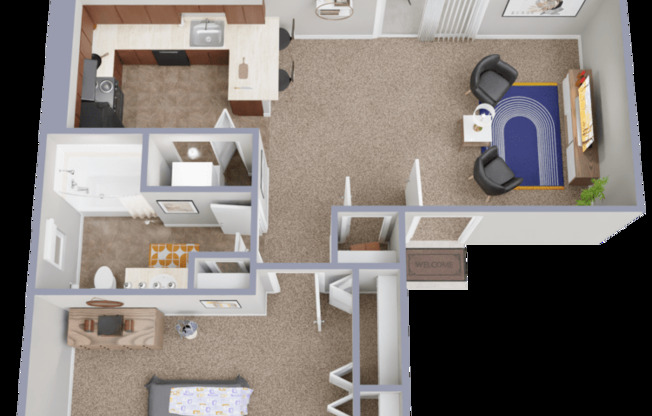 1 bed, 1 bath, 680 sqft, $1,109