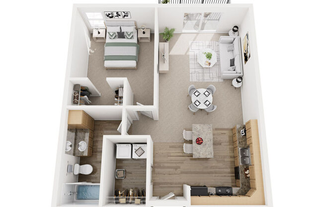 1 bed, 1 bath, 757 sqft, $1,090