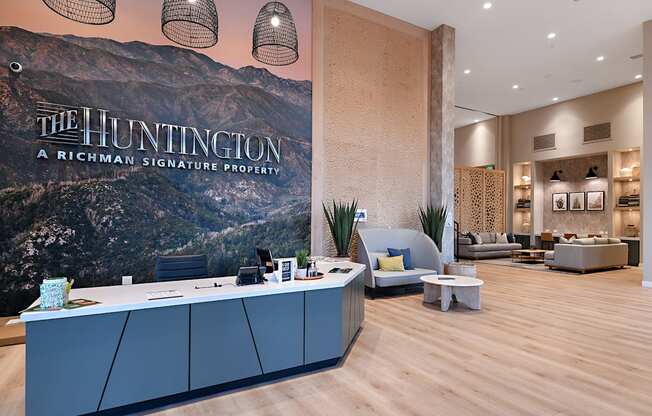 Leasing Office at The Huntington Luxury Apartments in Duarte CA