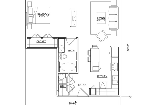 Studio, 1 bath, 718 sqft, $1,499