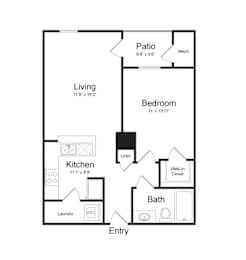 1 bed, 1 bath, 867 sqft, $1,975